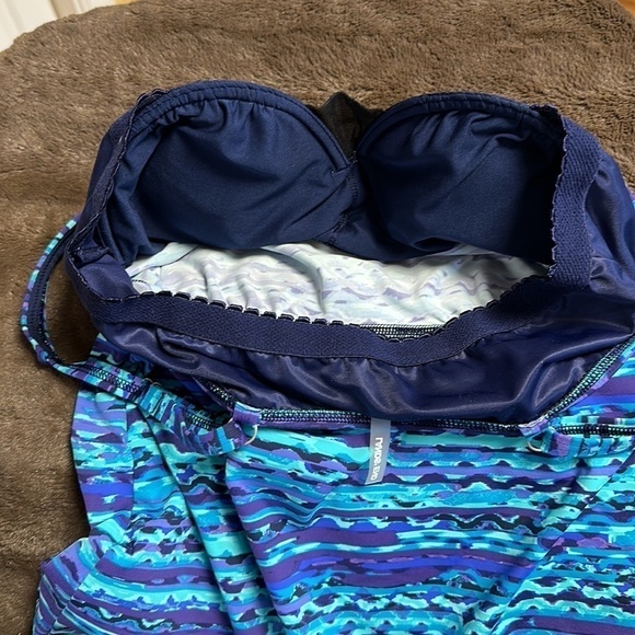 LANDS END Tankini Swim Top Teal/Purple Sz 10P - Picture 7 of 7